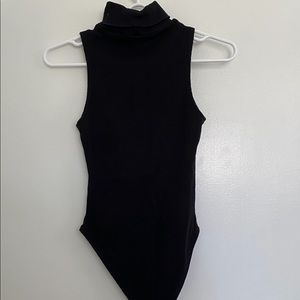 Zara- Black Turtle Neck Bodysuit, Xs